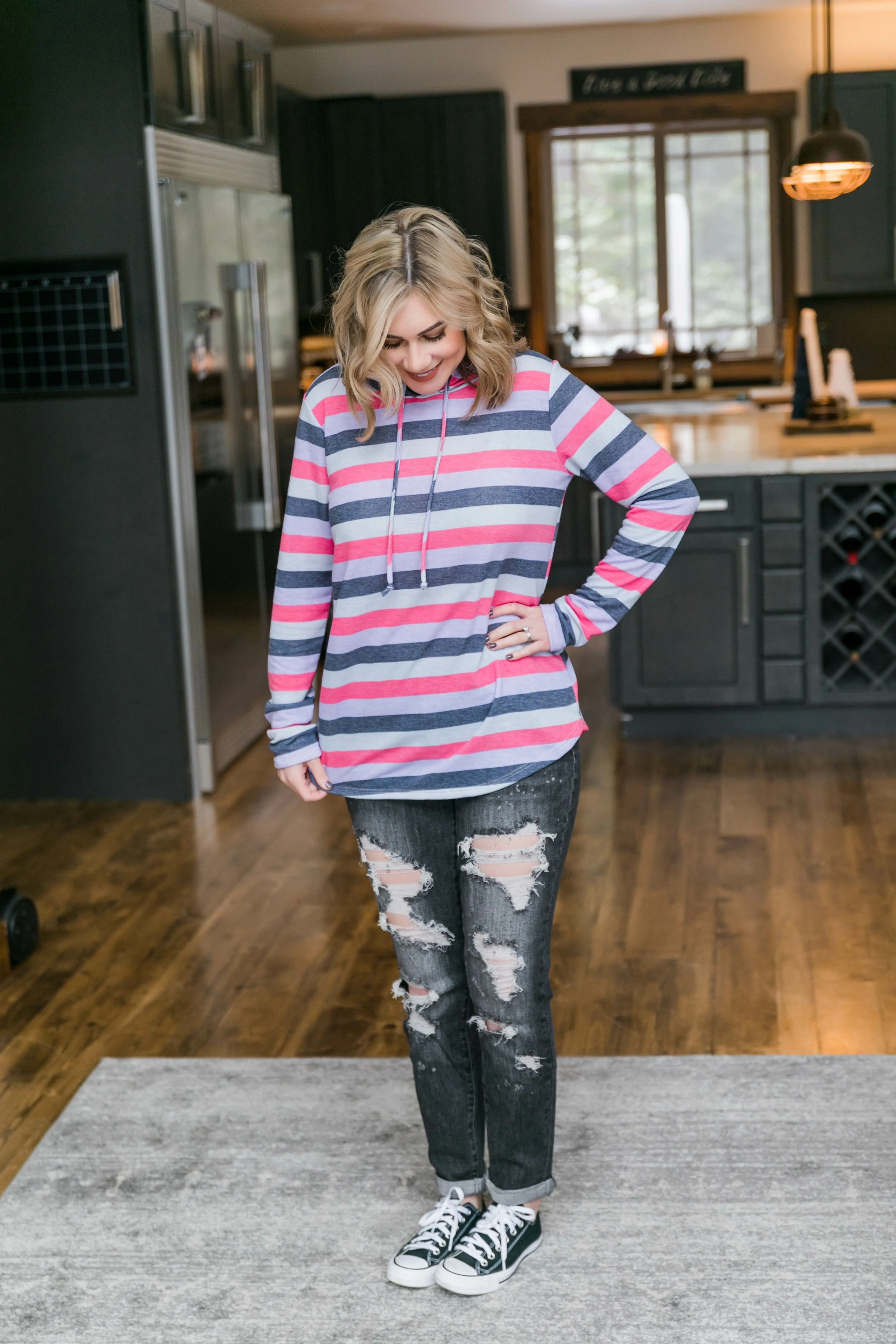 Judy Blue Bleach Splash Boyfriend Jeans In Gray