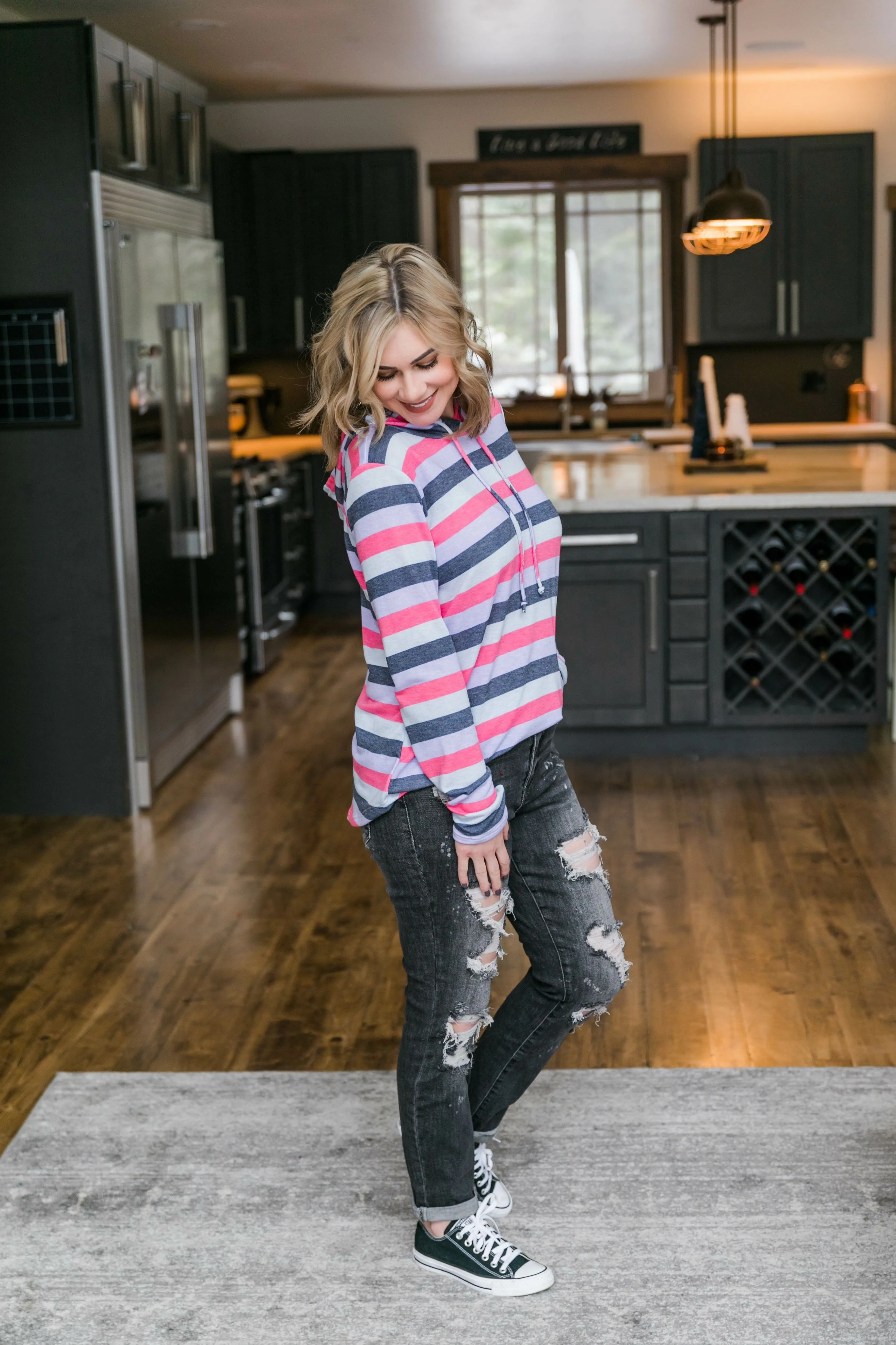 Judy Blue Bleach Splash Boyfriend Jeans In Gray