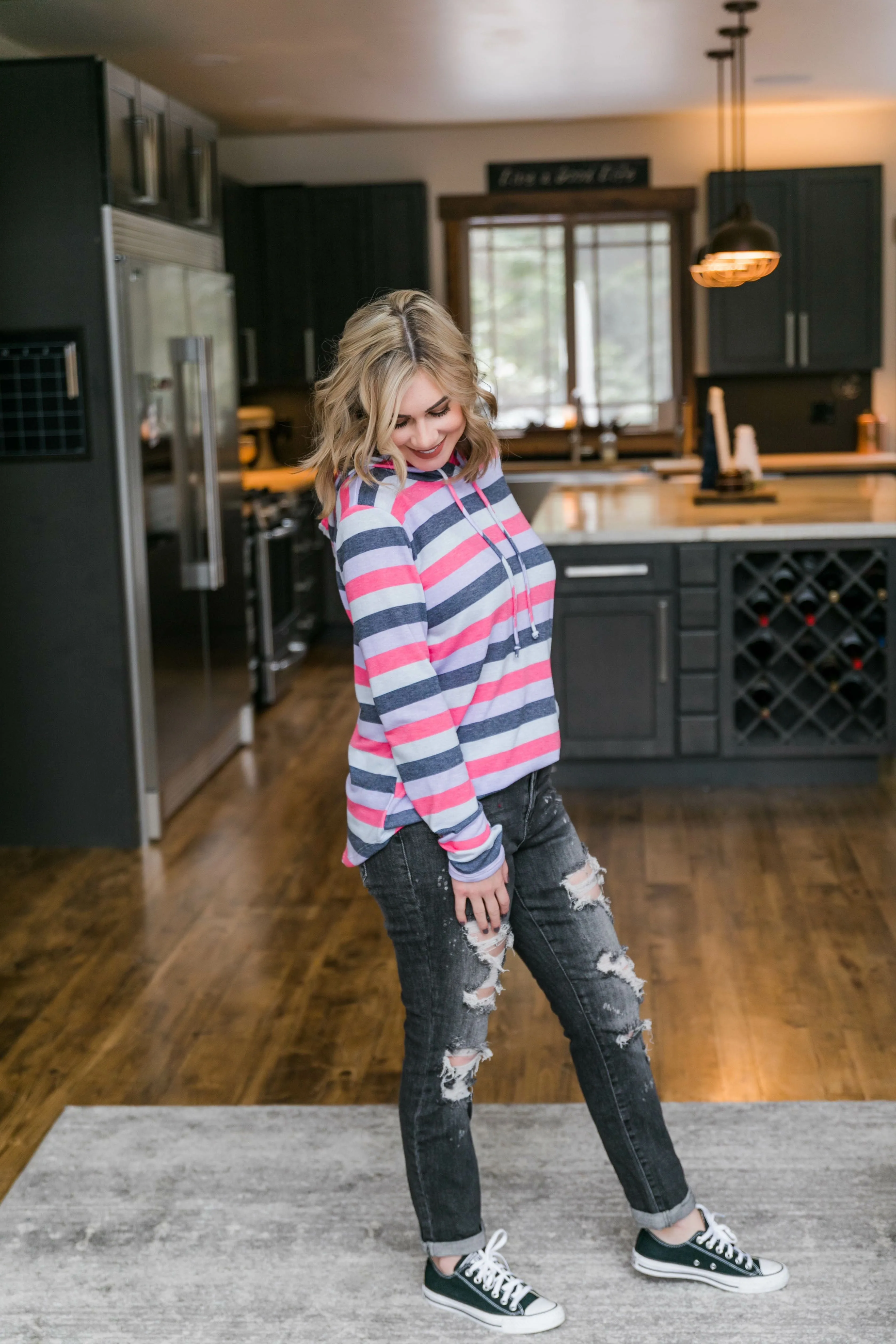 Judy Blue Bleach Splash Boyfriend Jeans In Gray