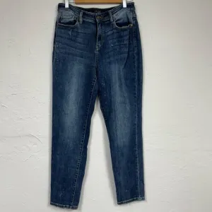 Judy Blue Boyfriend Fit Distressed Jeans Womens 29 High Rise Loose Fit Bleach