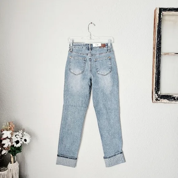 Judy Blue HR Cuffed Jeans No Distressing Vintage Wash Boyfriend Regular Plus NEW