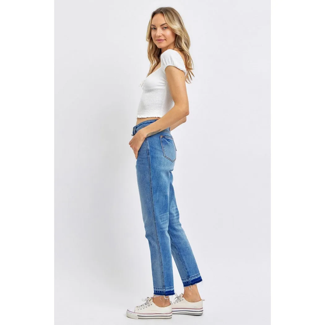 Judy Blue Mid Rise Rigid Magic Release Hem