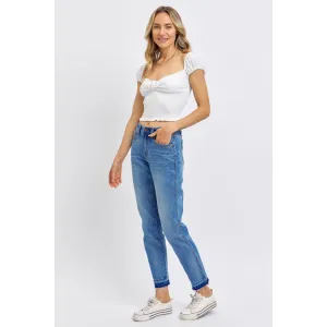 Judy Blue Mid Rise Rigid Magic Release Hem