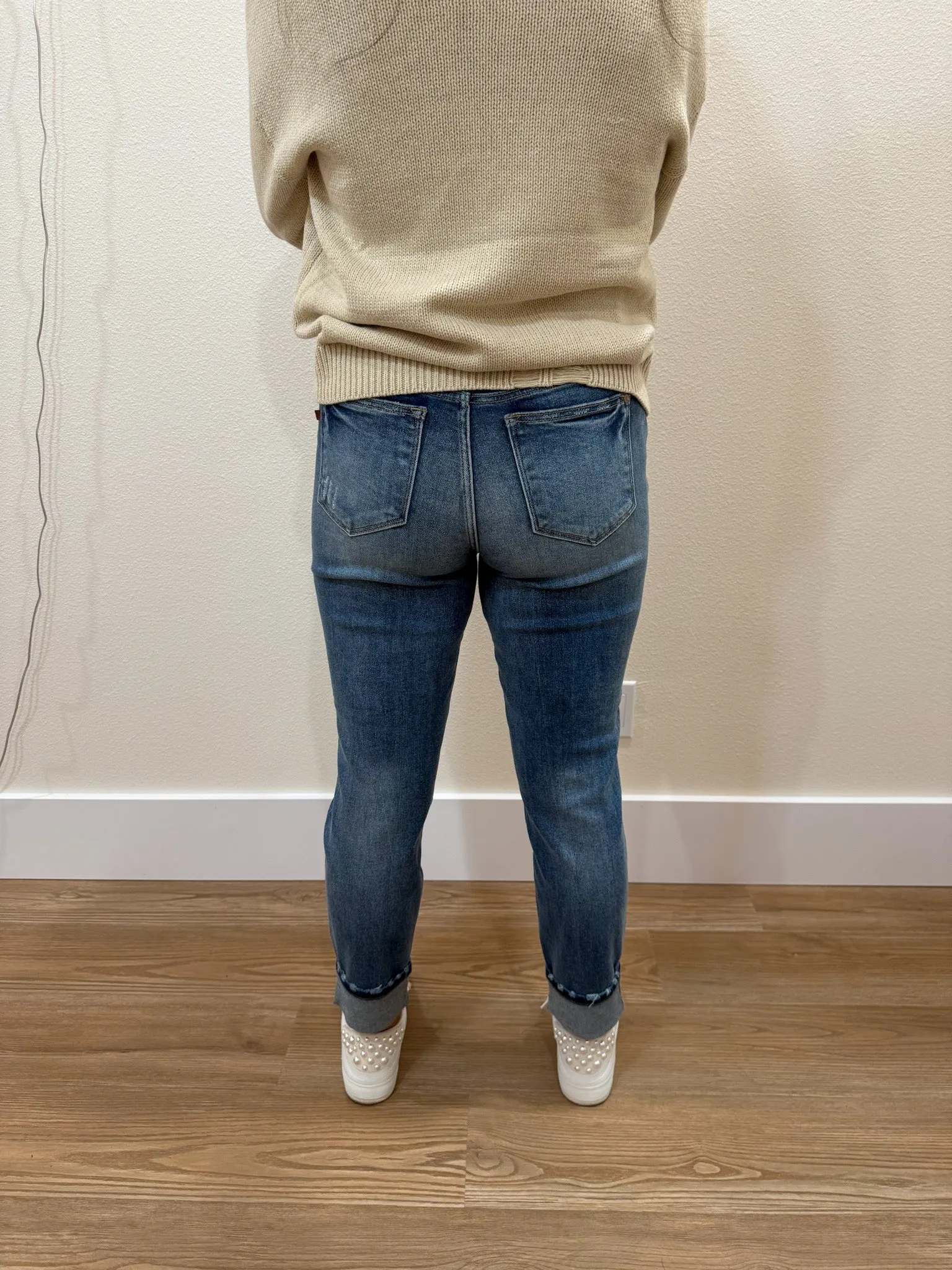 Judy Blue Vintage Wash Boyfriend Jean