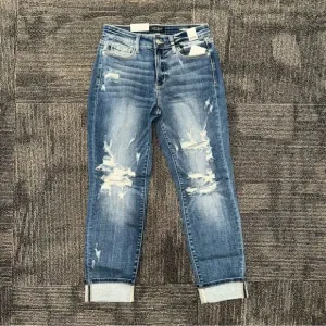 Judy Blue Mid Rise Boyfriend Jeans