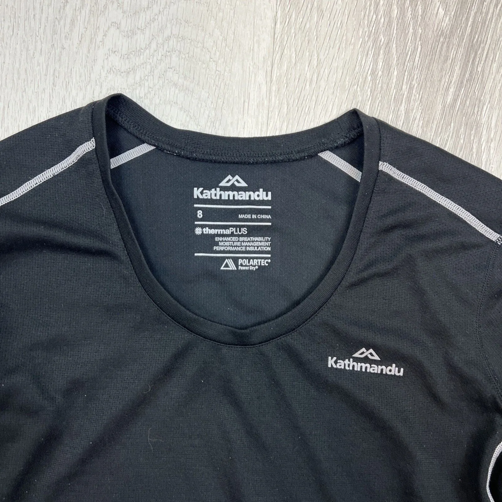 Kathmandu Womens ThermaPlus Black Thermal Under Layer Size 8