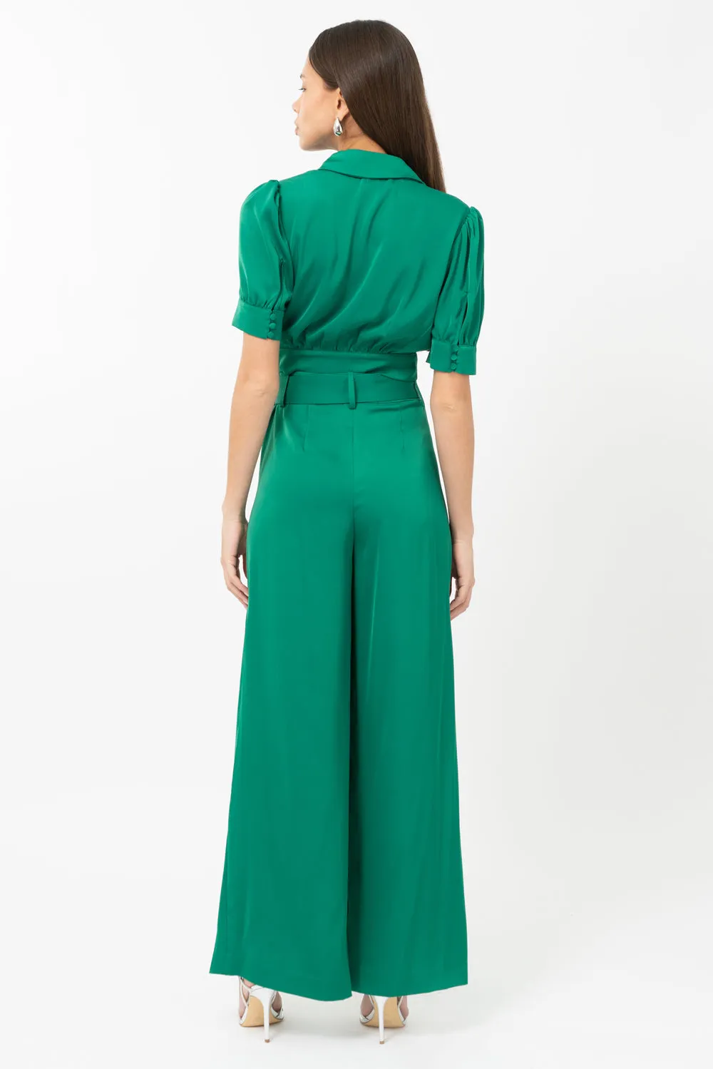 Keva Wrap Cuffed Sleeve Blouse