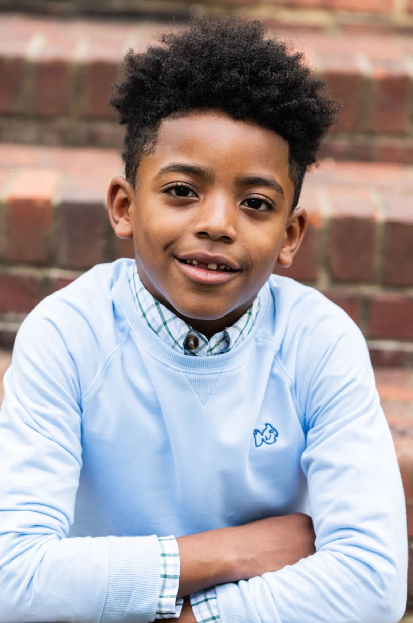 Kids' Crew Control Sweatshirt in Clear Sky Blue