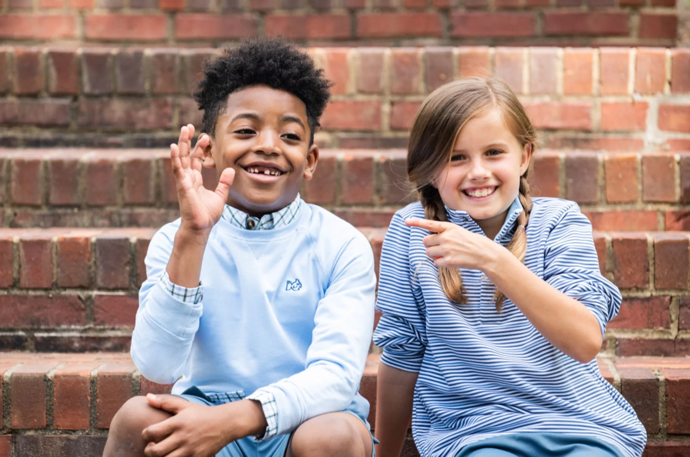 Kids' Crew Control Sweatshirt in Clear Sky Blue