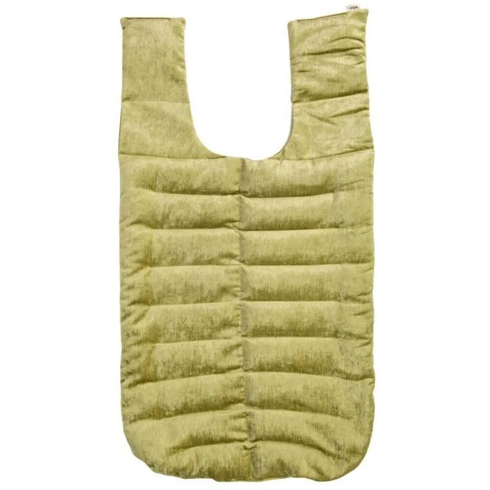 Kozi - Revitalizing Back Wrap / Material: Velour / Size: 28"L x 15"W / Color: Pear
