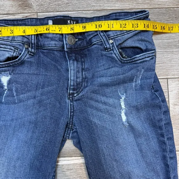KUT From The Kloth~ Women’s Catherine Boyfriend Distressed Denim‎ Jeans Size 4P