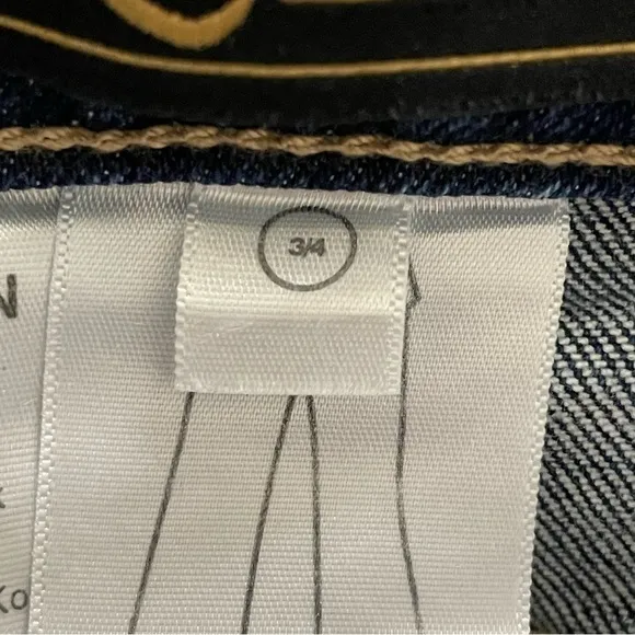 Lawman Vintage Stud Embellished Waistband and Pocket Straight Leg Jeans Size 3/4