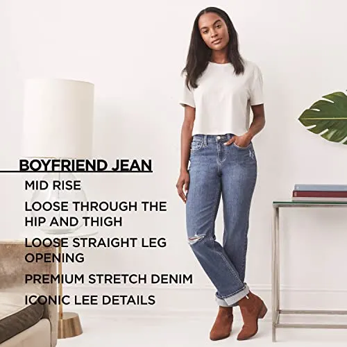 Lee Women's Mid Rise Boyfriend Jean, Inner Strength