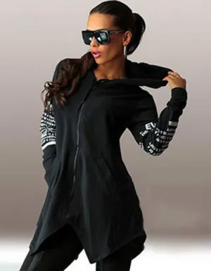 Letter Print Pullover Hoodie