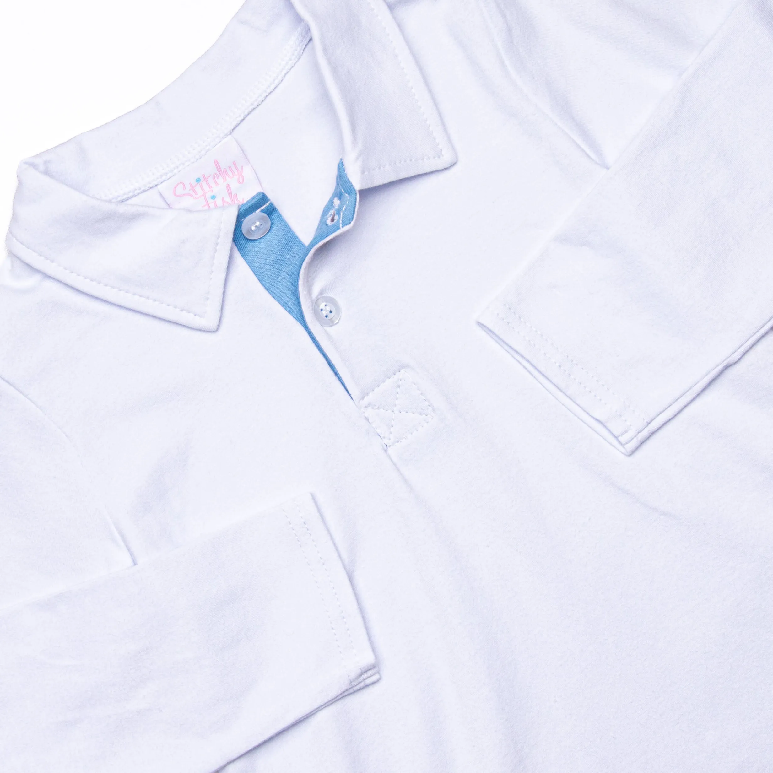 Levi Pant Set, Medium Blue Stripe