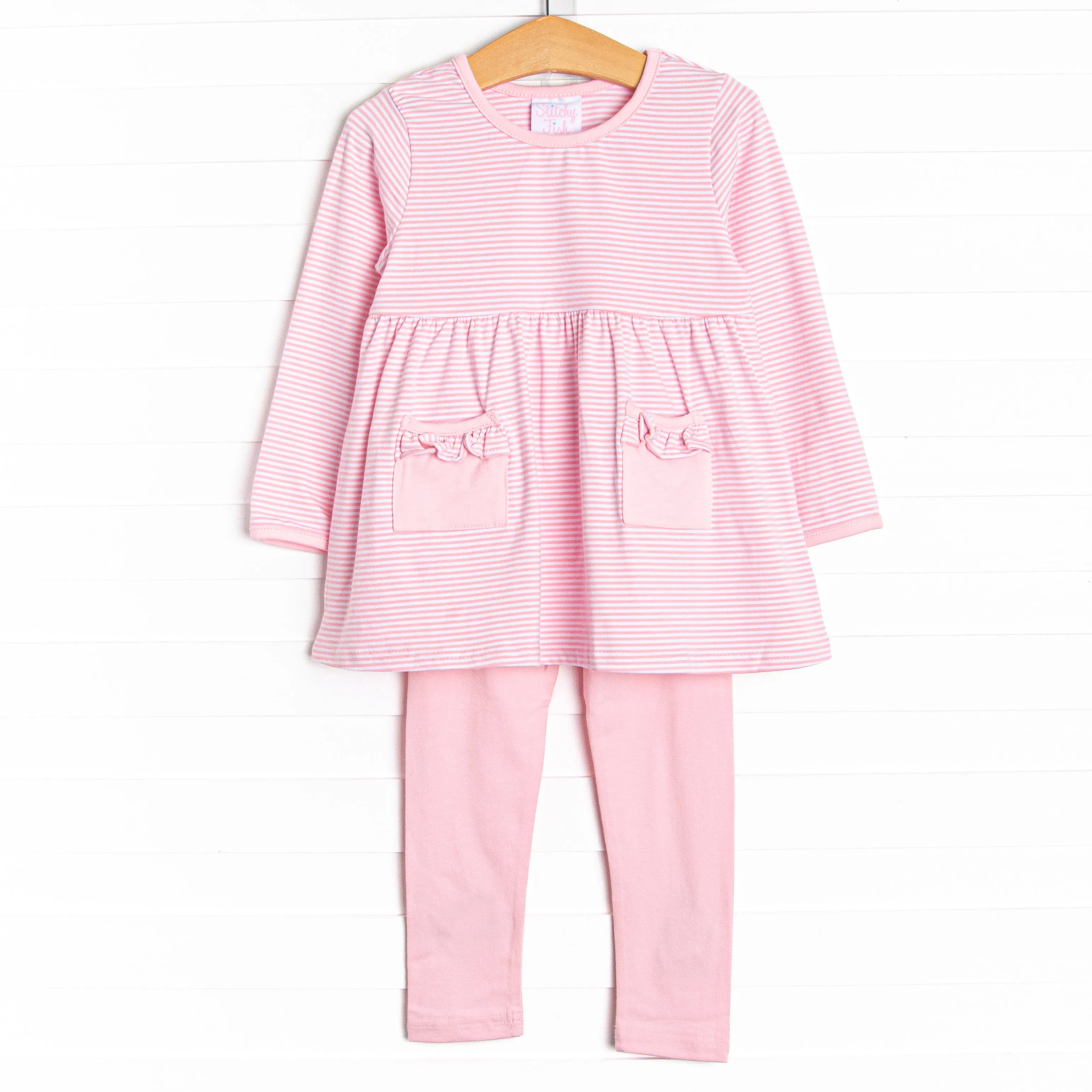 Lexie Legging Set, Pink Stripe