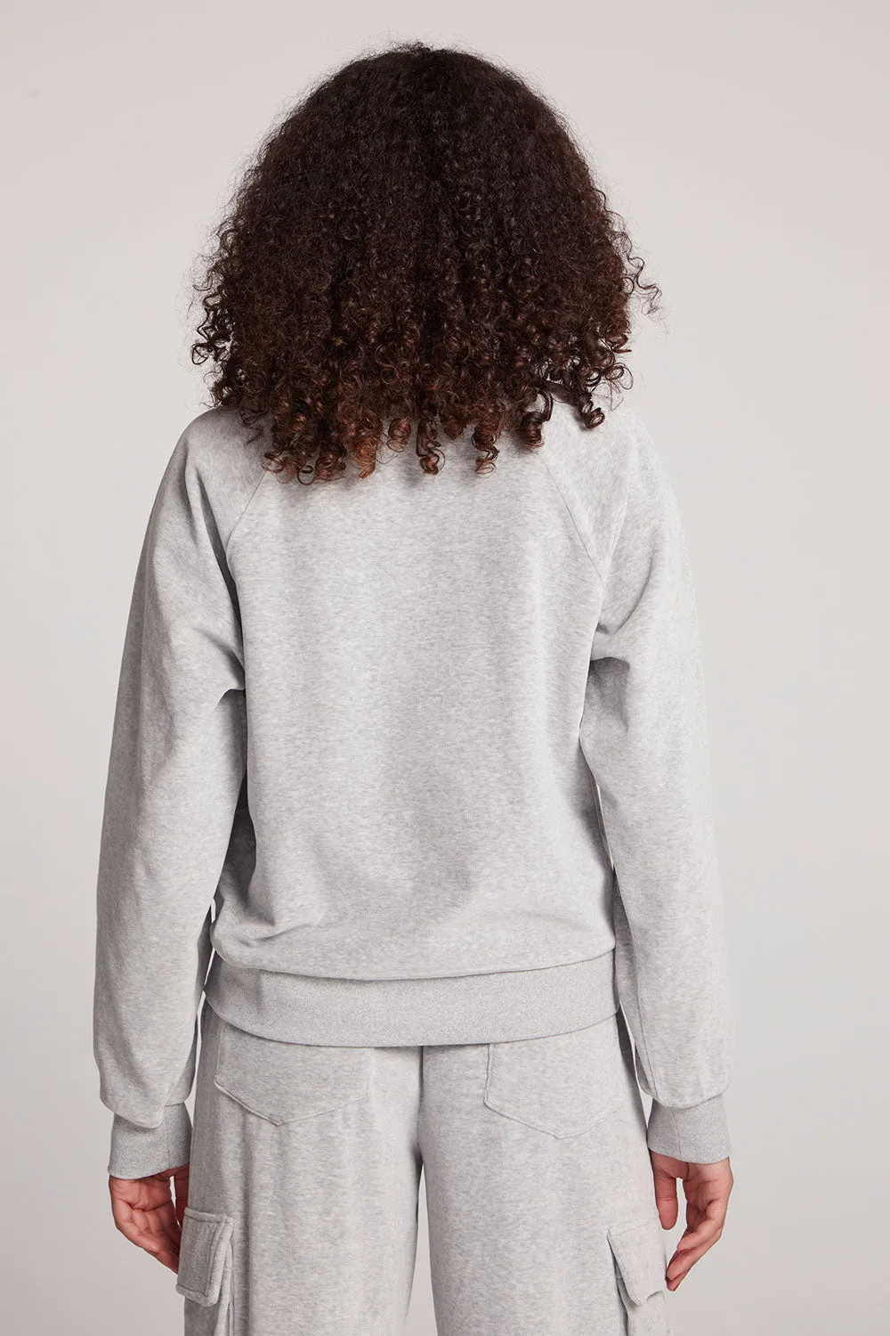 Light Heather Grey Pullover Raglan