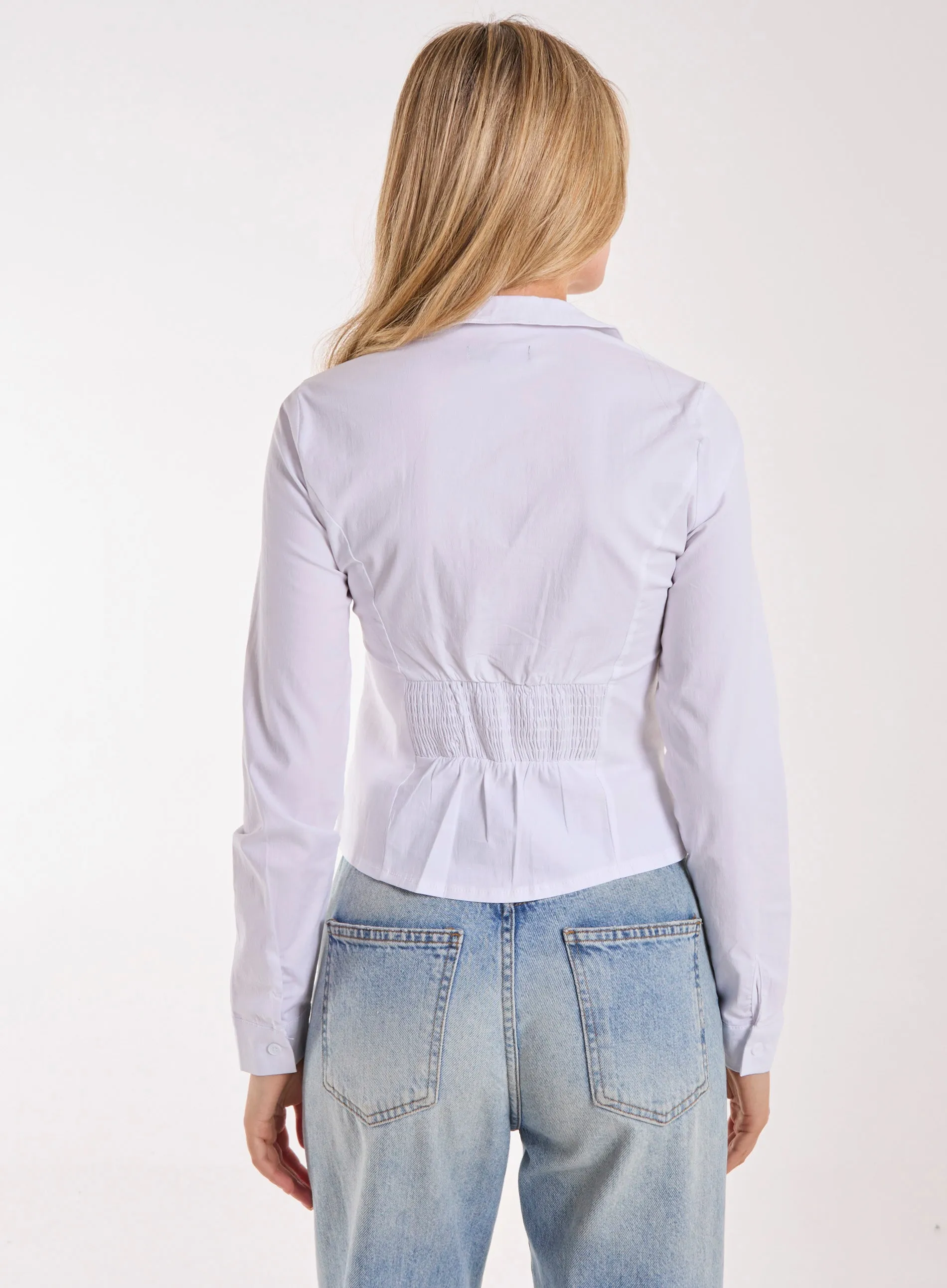 Long Sleeve Hook and Eye Shirt