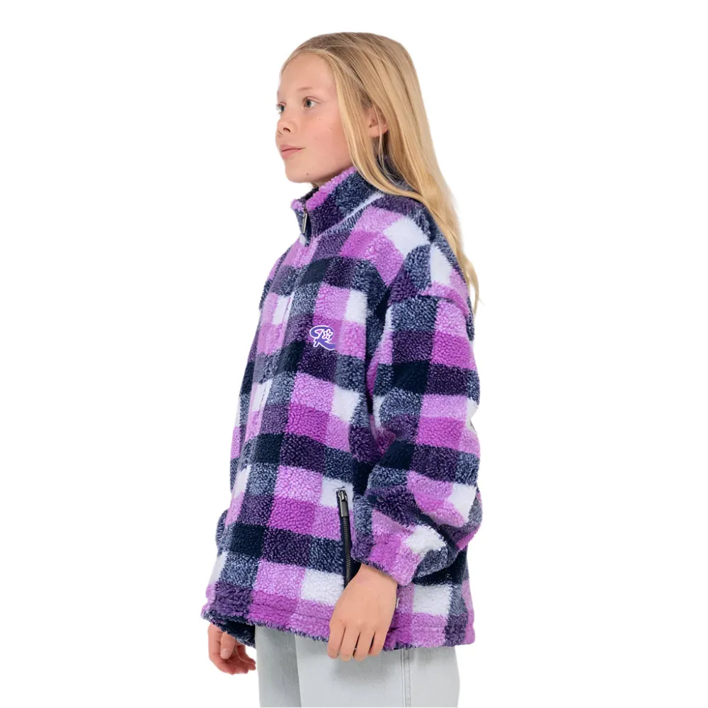 Low Tides Zip Through Sherpa Fleece - Kids
