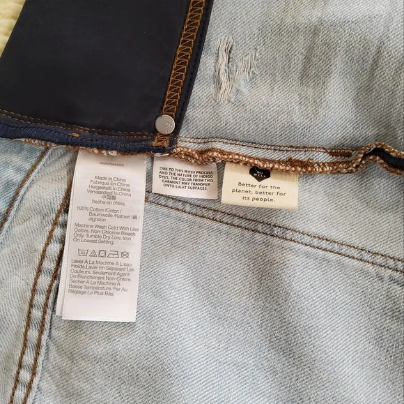 Madewell The Maternity Slouchy Boyfriend Distressed Jeans Size 27