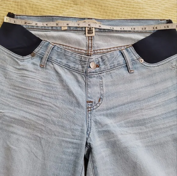 Madewell The Maternity Slouchy Boyfriend Distressed Jeans Size 27