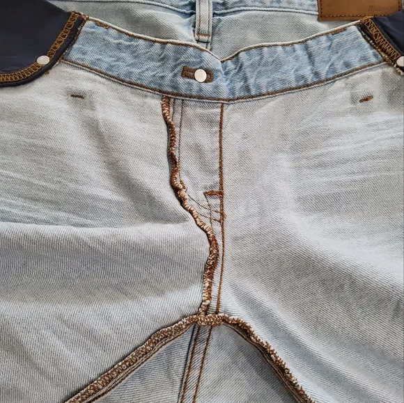 Madewell The Maternity Slouchy Boyfriend Distressed Jeans Size 27