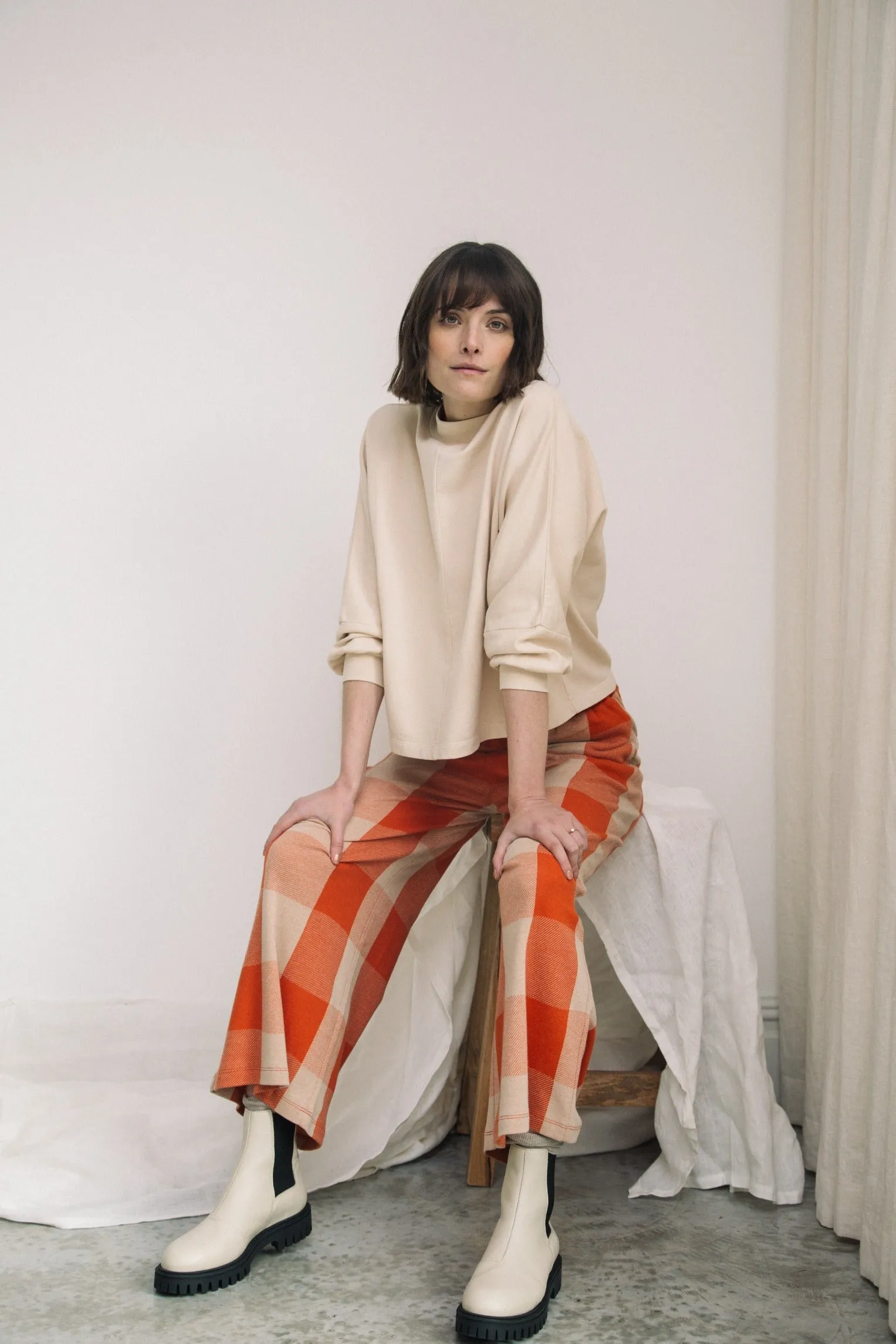 Maiya Organic Cotton Felpe Sweatshirt in Cream