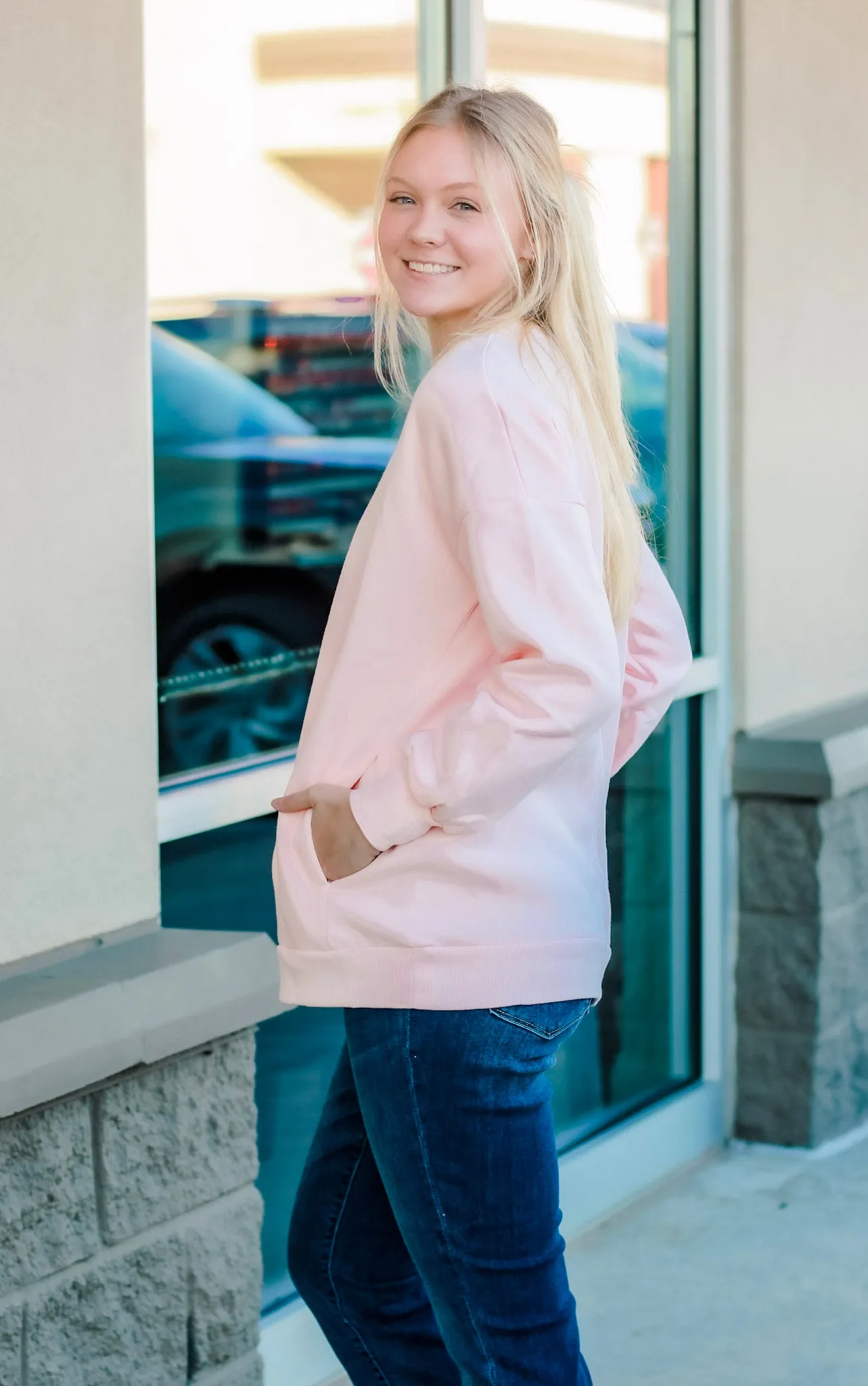 Make Me Blush Sweatshirt with Pockets