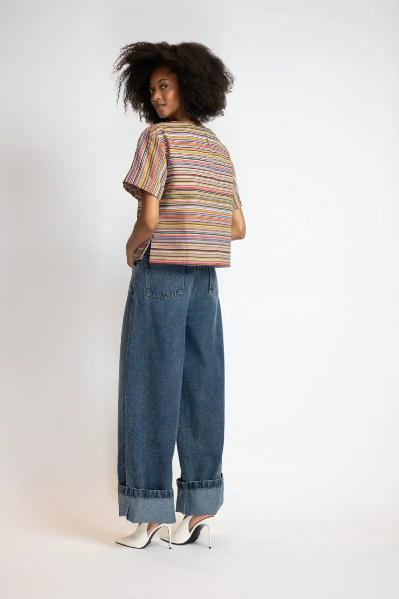 Mashru Jacquard Cargo Top