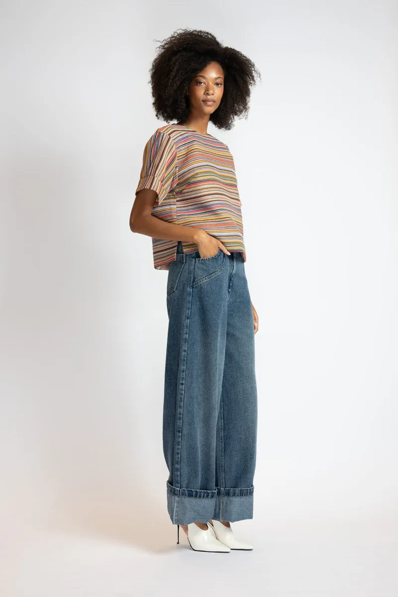 Mashru Jacquard Cargo Top