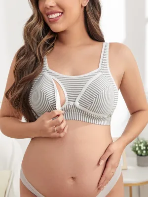Maternity Striped Nursing Bra