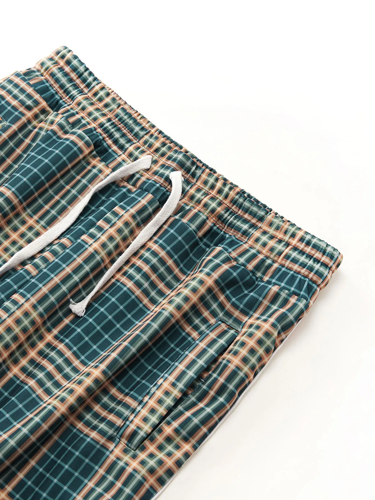 Men's Plaid Striped Tracksuit Two-Piece Outfit