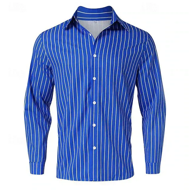 Men's Timeless Striped Shirt with Button Front