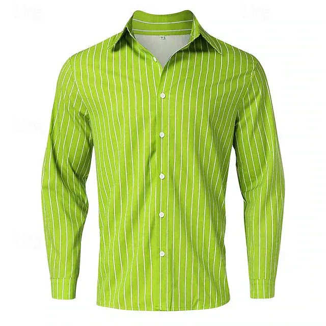 Men's Timeless Striped Shirt with Button Front