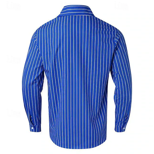 Men's Timeless Striped Shirt with Button Front