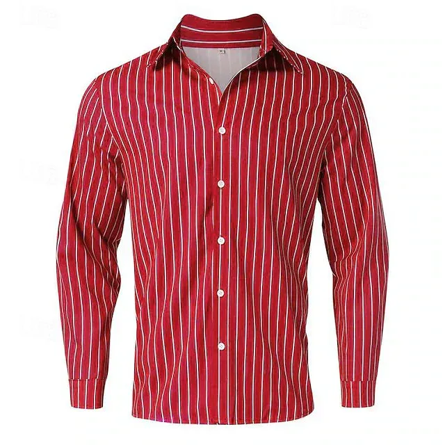 Men's Timeless Striped Shirt with Button Front
