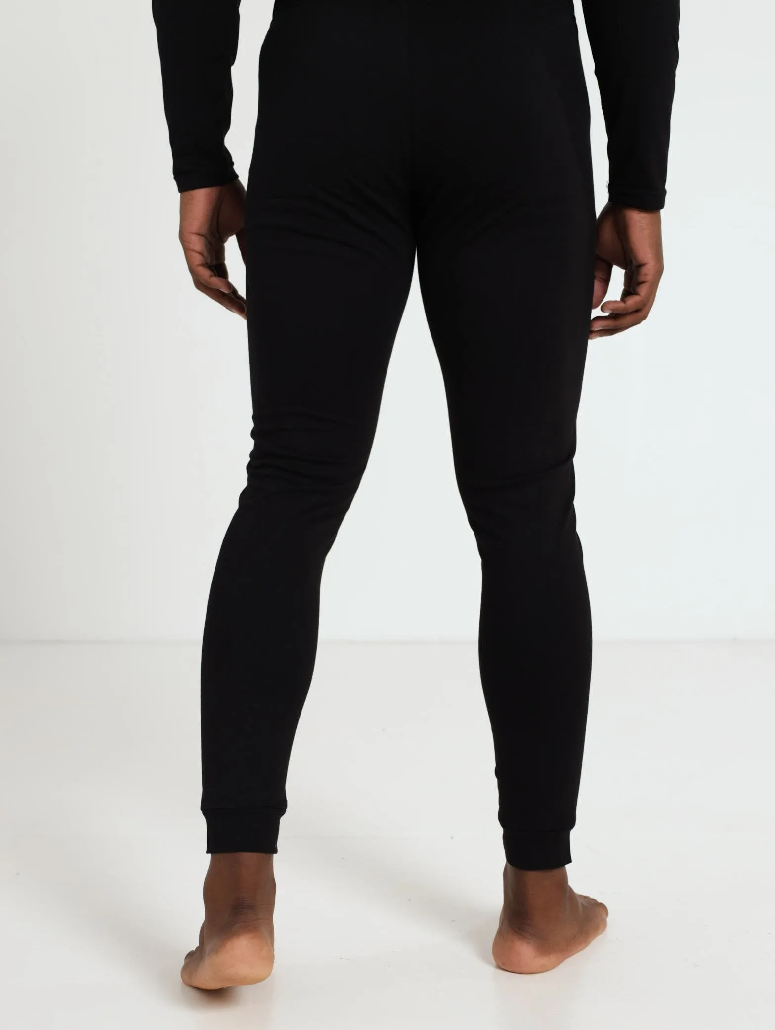 Men's Winter Long John Cotton Thermal - Black