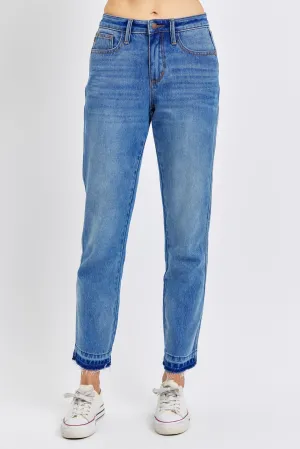 Mid Rise Magic Release Hem Boyfriend Jeans