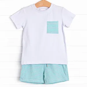 Mint in May Short Set, Green