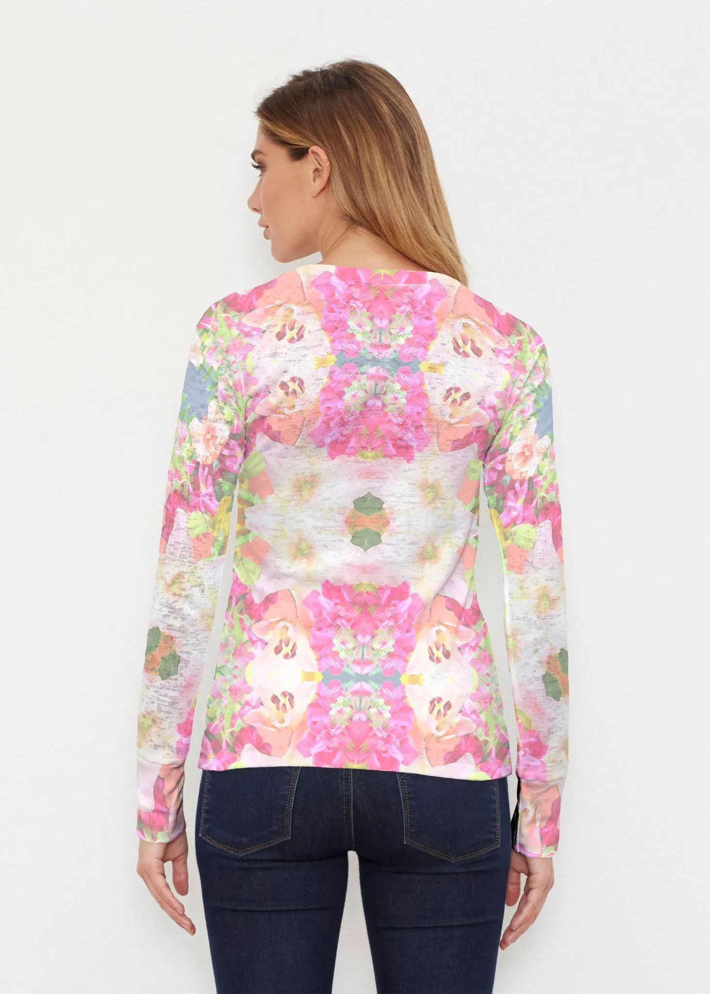 Mirage Pink (13140) ~ Thermal Long Sleeve Crew Shirt
