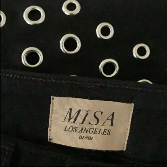MISA Los Angeles Superstar cropped jeans NWT raw hem size 26