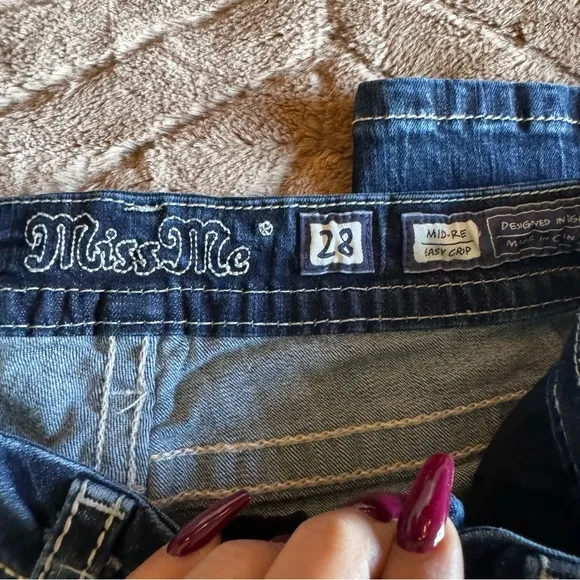 Miss Me Blue Embellished Jeans EUC