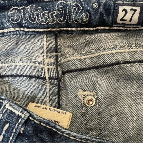 Miss Me Embellished Boot Cut Denim Jeans Size 27