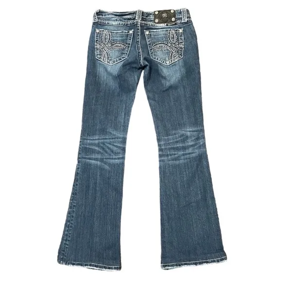 Miss Me Embellished Boot Cut Denim Jeans Size 27