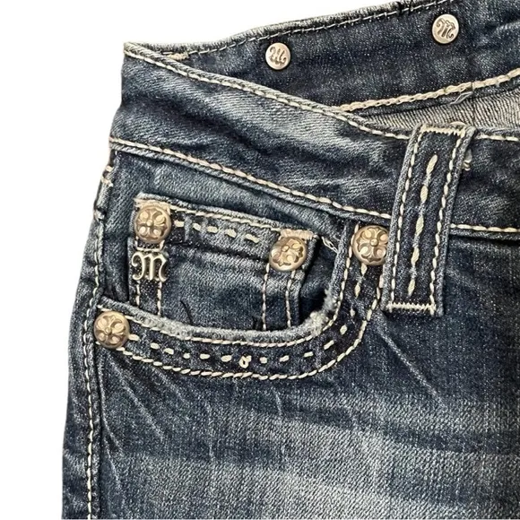 Miss Me Embellished Boot Cut Denim Jeans Size 27