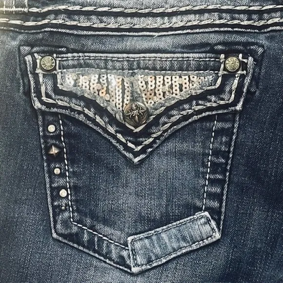 MISS ME Embellished Skinny Jeans - Size 30