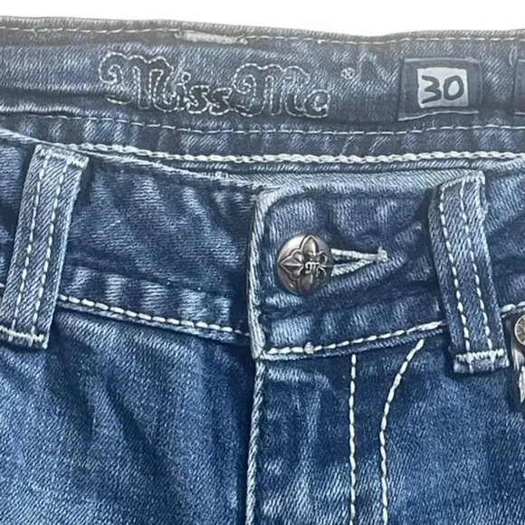 MISS ME Embellished Skinny Jeans - Size 30