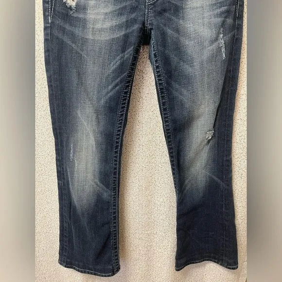 Miss Me Womens Blue Jeans Denim JP5123 Boot Cut Embellished Bling Pants | 30