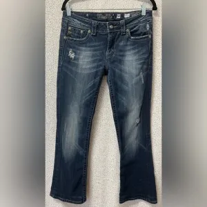 Miss Me Womens Blue Jeans Denim JP5123 Boot Cut Embellished Bling Pants | 30