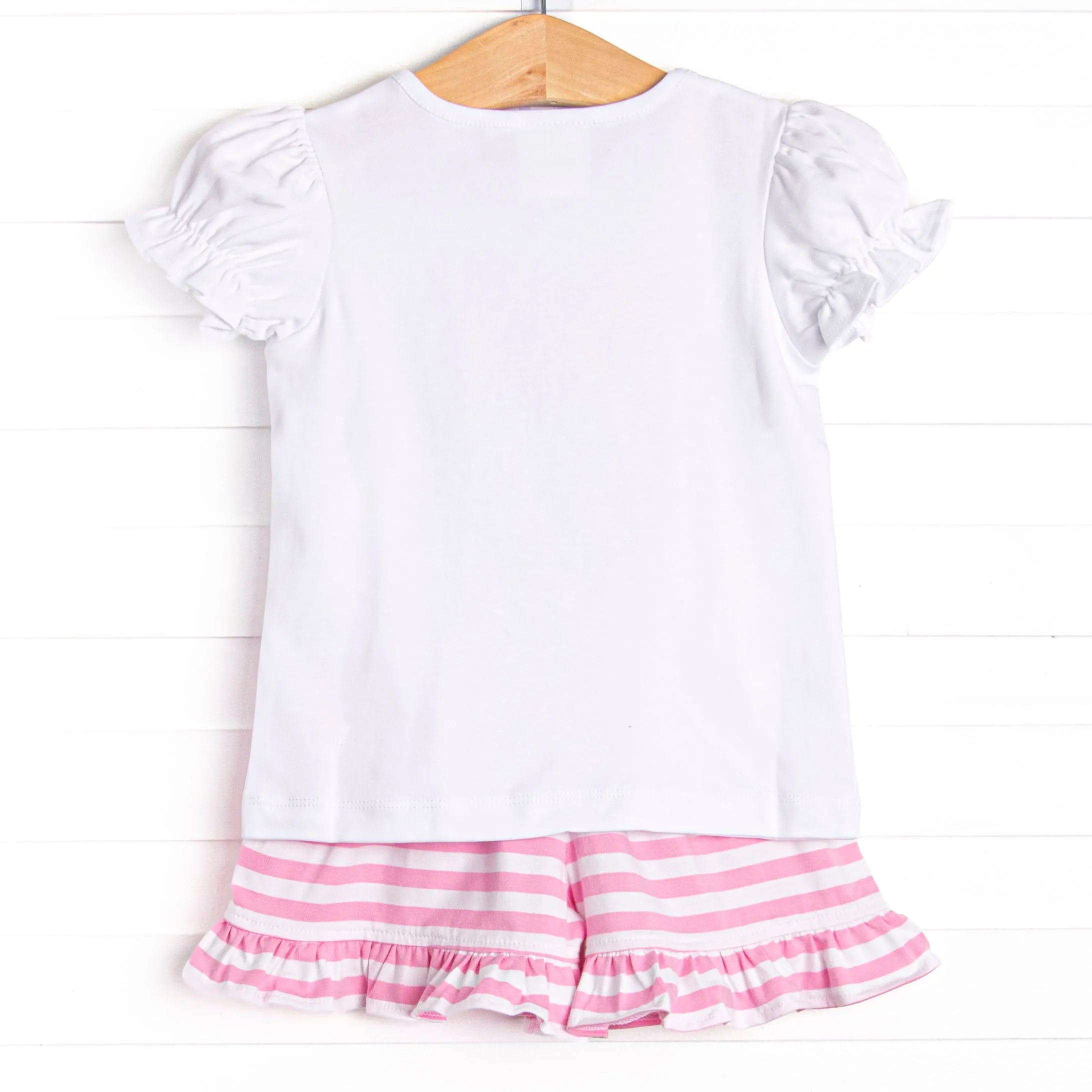 Miss Mouse Ruffle Short Set, Pink